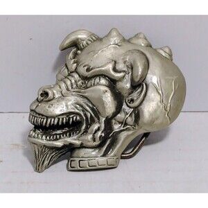 VTG GREAT AMERICAN PRODUCTS UNHOLY DEMON TRICKSTER FINE PEWTER BELT BUCKLE 4567